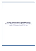 Test Bank: Davis Advantage for Medical-Surgical Nursing: Making Connections to Practice, 2nd Edition, Janice J. Hoffman, Nancy J. Sullivan,