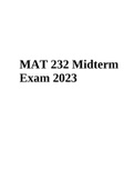 MAT 232 Midterm Exam 2023