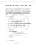 MATH 3411&sol;ATI TEAS 6 &ndash; Math Practice Test