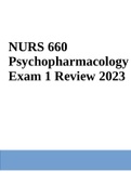 NURS 660 Psychopharmacology Exam 1 Review 2023 | NURS 660 Exam 2 Study Guide 2023 | NURS 660 EXAM 3 REVIEW QUESTIONS AND ANSWERS 2023 ADHD & NURS 660 Exam 4 Review (Study Guide) 2023 - Chapter 13: ADHD