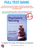 Test Bank For Psychiatric Nursing 7th Edition Contemporary Practice by Mary Ann Boyd&semi; Rebecca Luebbert 9781975161187 Chapter 1-43 Complete Guide &period;