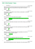 BSC 2346 Module 7 Quiz &vert;Grade A&vert; Question and Answers &vert; Latest 2022 &sol; 2023