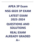 APEA 3P Exam NSG 6020 3P EXAM LATEST EXAM 2023-2024