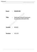 NCLEX-RN V12.35 National Council Licensure Examination(NCLEX-RN) Latest doc 2022/2023