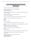 U&period;S&period;A&period; Citizenship Test &lpar;100 Civics Questions&rpar; And Answers 