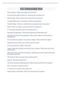 U&period;S&period; Citizenship Test Questions And Answers 