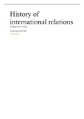 Summary History of International Relations