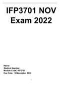IFP3701 NOV Exam