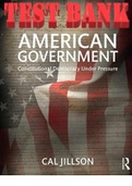 American Government&colon; Constitutional Democracy Under Pressure 1st Edition by Cal Jillson &vert; TEST BANK&period;