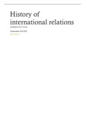 Summary Hsitory of International Relations