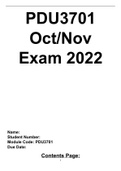 PDU3701 NOV Exam 