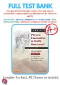 Test Bank For Physical Examination and Health Assessment, Canadian Edition 2nd Edition by Carolyn Jarvis 9781926648729 Chapter 1-31 Complete Guide.