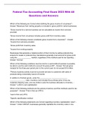 Federal Tax Accounting Final Exam 2023 With All Questions and Answers 