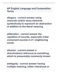AP English Language and Composition Terms with 100&percnt; correct definitions