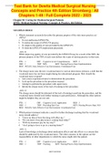 Test Bank for Dewits Medical Surgical Nursing Concepts and Practice 4th Edition Stromberg &sol; All Chapters 1-49 &sol; Full Complete 2022 - 2023