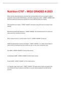 Nutrition C787 &ndash; WGU GRADED A 2023