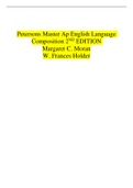 Petersons Master Ap English Language Composition 2ND EDITION Margaret C. Moran W. Frances Holder