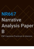 (New) NR667 Narrative Analysis Paper B Ingram FNP program Solution pack