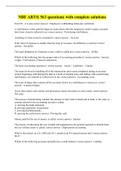 NBE ARTS&vert; 563 questions&vert; with complete solutions