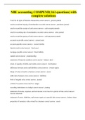 NBE accounting COMPEND&vert; 161 questions&vert; with complete solutions