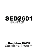 SED2601 MCQ EXAM PACK 2023