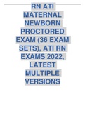 RN ATI  MATERNAL  NEWBORN PROCTORED  EXAM &lpar;36 EXAM SETS&rpar;&comma; ATI RN  EXAMS 2022&comma;  LATEST MULTIPLE  VERSIONS
