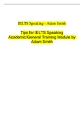 IELTS Speaking - Adam Smith Tips for IELTS Speaking Academic/General Training Module by Adam Smith