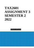 TAX2601 ASSIGNMENT 3 SEMESTER 2 2022 /UNISA