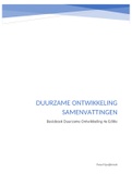 Samenvatting Basisboek duurzame ontwikkeling, ISBN: 9789001575052  Duurzame Ontwikkeling