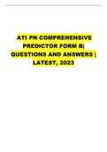 ATI PN COMPREHENSIVE PREDICTOR FORM B| QUESTIONS AND ANSWERS | LATEST, 2023