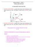 iGCSE Physics Pearson Edexcel Topic 1 Forces and Motion Complete Notes