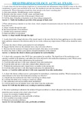 HESI PHARMACOLOGY ACTUAL EXAM QUESTIONS 2022&sol;2023 SERIES &lpar;55 Q&A&rpar;&period;