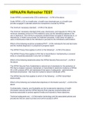 Bundle for HIPAA  Exams Compilation &vert; Verified &vert; Guaranteed Success