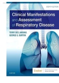 TEST BANK CLINICAL MANIFESTATION AND ASSESSMENT OF RESPIRATORY DISEASE 8TH EDITION,DES JARDINS>CHAPTER 1-45<COMPLETE GUIDE RATED A+.