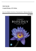 Test Bank - Campbell Biology, 12th AP® Edition (Urry 2020) Chapter 1-56 | All Chapters