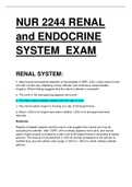 NUR 2244 RENAL AND ENDOCRINE EXAM. QUESTIONS AND ANSWERS WITH RATIONALES.