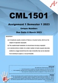 CML1501 Assignment 1 Semester 1 2023