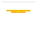 ATI Comprehensive Predictor Exit Exam  Questions and Answers