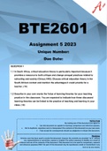 BTE2601 Assignment 5 2023