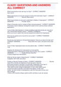 CLN251 QUESTIONS AND ANSWERS ALL CORRECT 