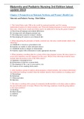 Maternity and Pediatric Nursing 3rd Edition latest update 2023