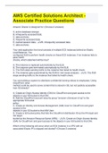 AWS Certified Solutions Architect - Associate Practice Questions &vert; 311 Questions with 100&percnt; Correct Answers