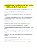 AG ASSOCIATES CERTIFICATION &lpar;Units 1-11&rpar; Standards 1&comma; 3a&comma; 4&comma; 8&comma; and 9 &vert; 114 Questions with 100&percnt; Correct Answers