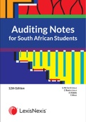 Auditing Notes For South African Students 12th Edition