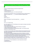 Contractors Law Exam CA Practice Test 1 &vert; 100 Questions with 100&percnt; Correct Answers