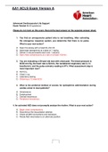 AA1 ACLS Exam Version A  &lpar;UPDATED BY EXPERT TUTOR&excl;&rpar; 1&period;&Tab;You find an unresponsive patient who is not breathing&period; After activating the emergency response system&comma; you determine that there is no pulse&period; What is your next action&quest; A&period;&Tab;Open the airway with a head ti