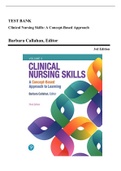 Test Bank - Clinical Nursing Skills: A Concept-Based Approach, 3rd Edition (Callahan, 2019) Chapter 1-16 | All Chapters