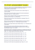 IT2 STUDY ADVANCEMENT EXAM &vert; 734 Questions with 100&percnt; Correct Answers&vert; 54 Pages &vert; Everything you need&excl;&excl;