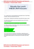 NUR 4262 ALL HESI EXIT Questions and Answers Test Bank&semi; A&plus; Rated Guide &lpar;2023&rpar;