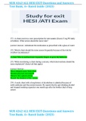 NUR 4262 ALL HESI EXIT Questions and Answers Test Bank&semi; A&plus; Rated Guide &lpar;2023&rpar;